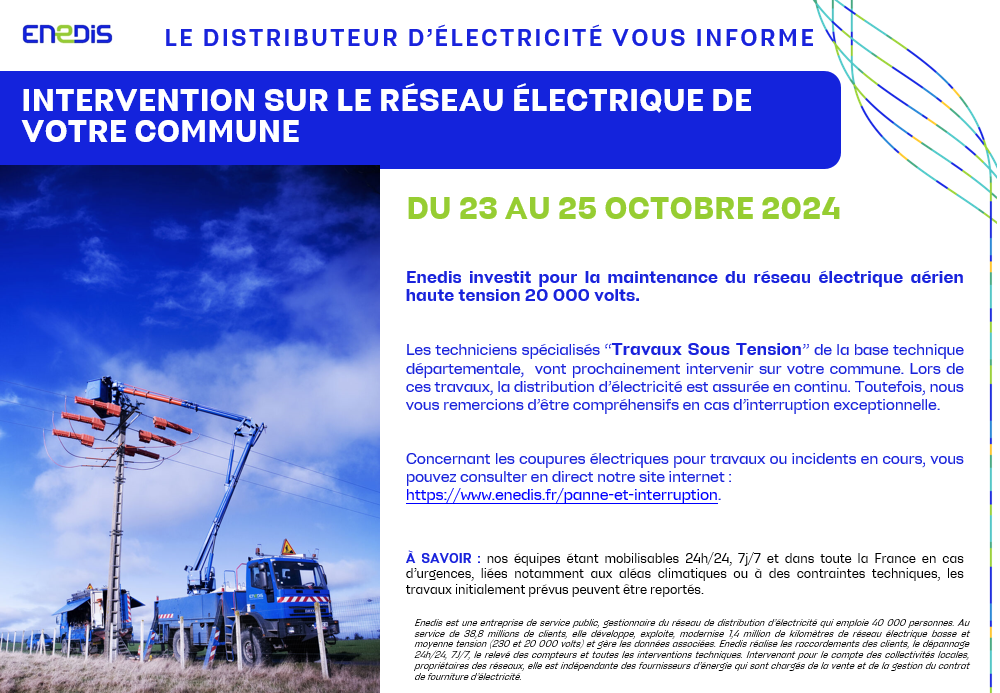 Enedis coupure octobre 2024